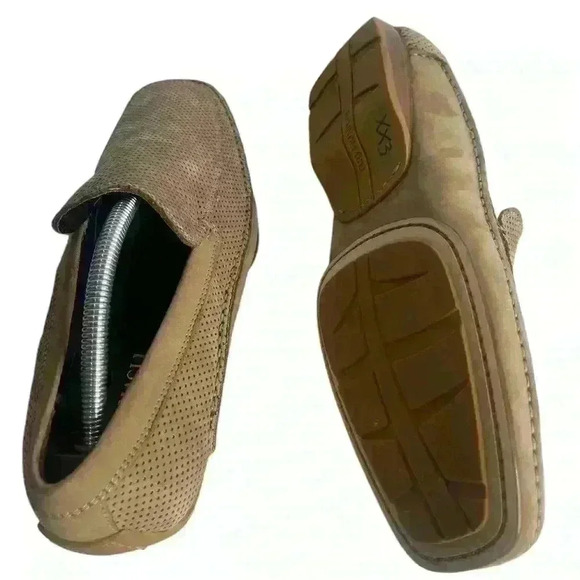 Bruno Magli Mens  Tan Perforated Suede Penny Loafers & Slip On In Italy 10M/43.5 - Picture 7 of 12